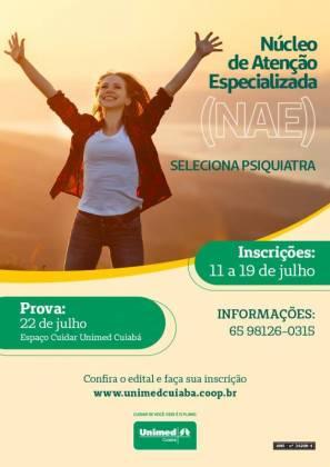  Unimed Cuiabá seleciona médicos psiquiatras 
