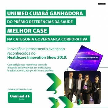 Unimed Cuiabá recebe prêmio “Referências da Saúde 2019”