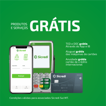 Sicredi Sul: Produtos de Serviços grátis