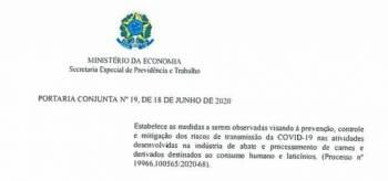 Ministérios publicam portaria para prevenção da COVID-19