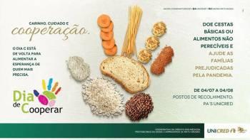 No Dia de Cooperar, Unicred MT lança campanha de arrecadação de alimentos