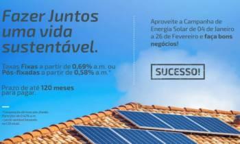 Cooperativa financia até 100% dos projetos de energia solar