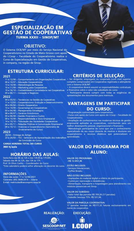 Especialização em Gestão de Cooperativas