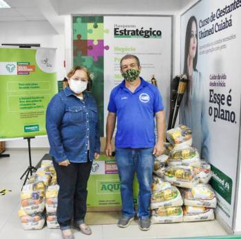 Unimed Cuiabá arrecada e doa mais de três toneladas de alimentos