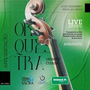 Orquestra Unimed Cuiabá faz live direto da Igreja Nossa Senhora do Bom Despacho