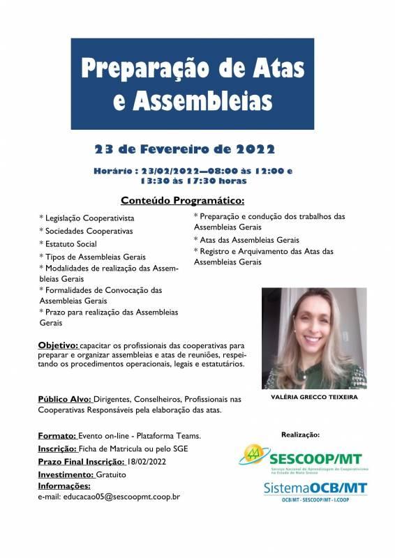 Curso Preparação de Atas e Assembleias