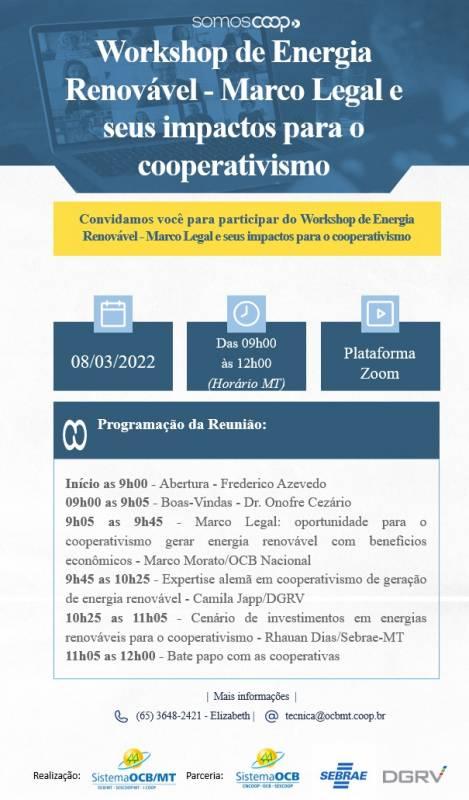 Workshop de Energia Renovável - Marco Legal e seus impactos para o cooperativismo