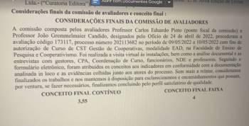 Curso de Gestão em Cooperativas na modalidade EAD foi autorizado pelo MEC com nota 4 