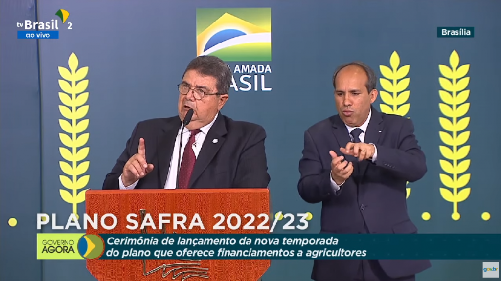 Governo anuncia R$ 340 bi para o Plano Safra 22/23