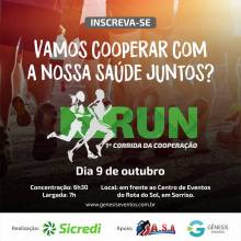 Sorriso sediará Corrida da Cooperação em 9 de outubro