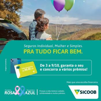 Sicoob sorteia prêmio para quem contratar seguro de vida e apoiar o Hospital de Amor