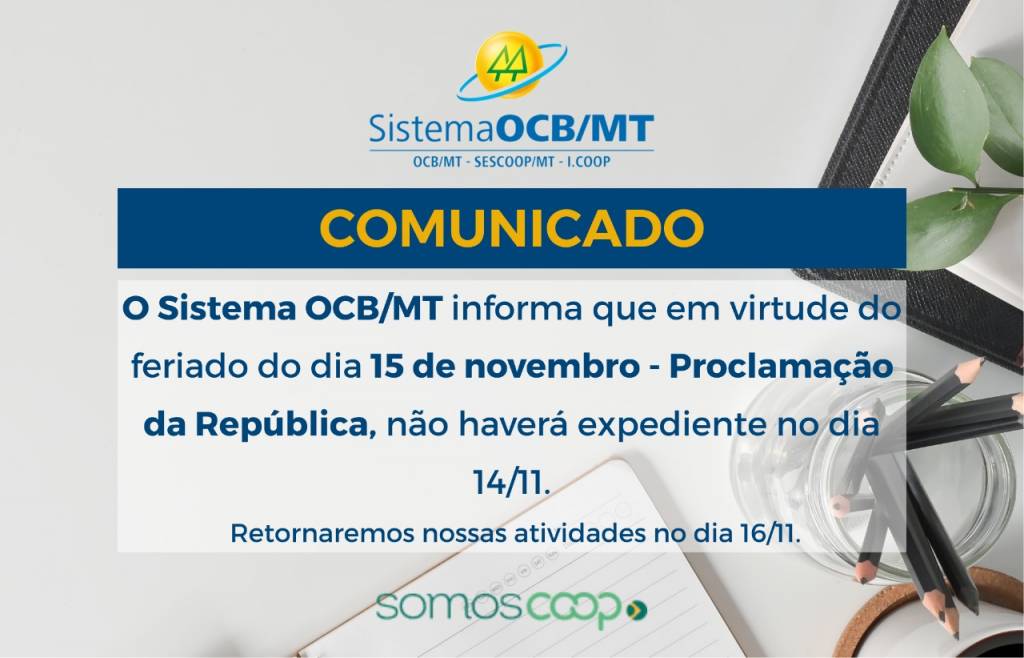 Comunicado do Sistema OCB/MT 