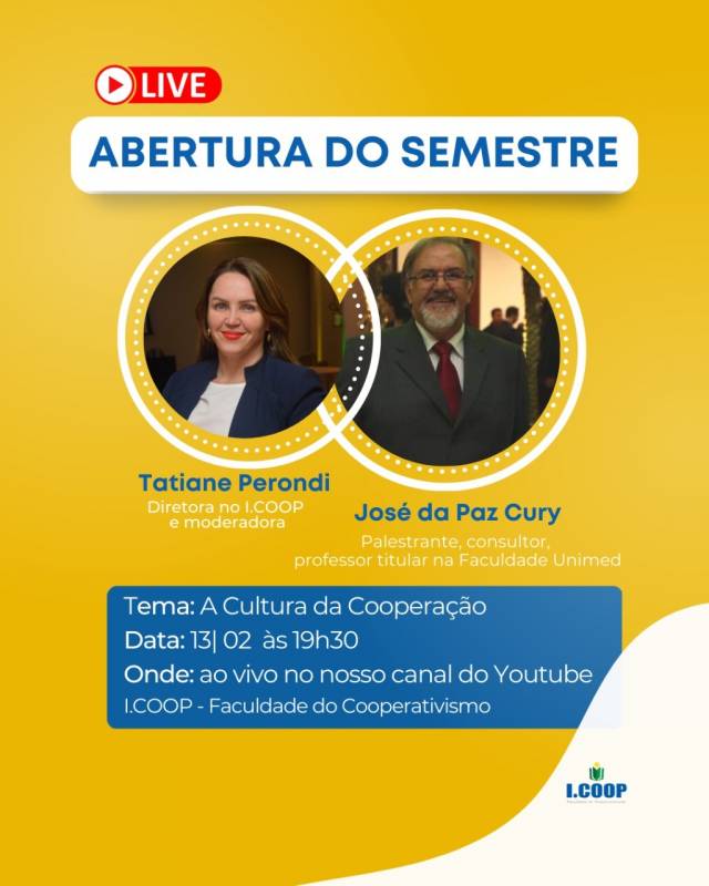 I.COOP realiza live na abertura do semestre letivo