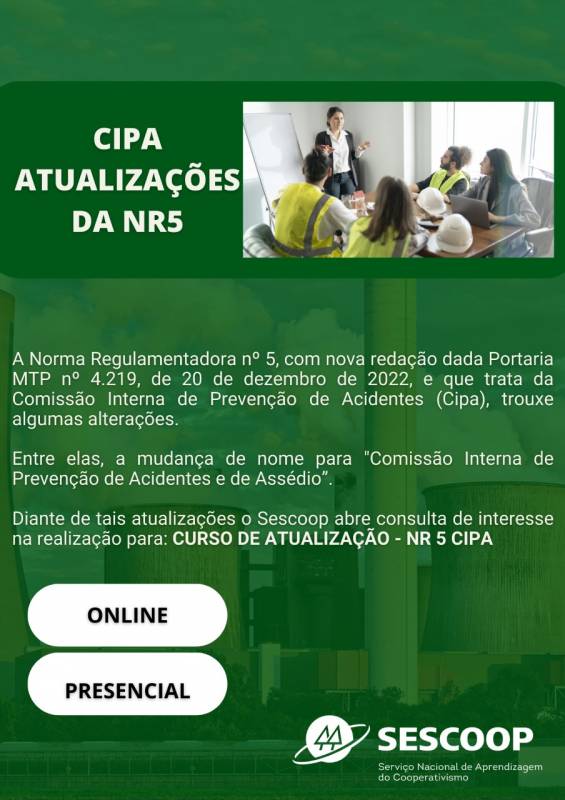 Curso Gratuito de NR 05 - CIPA