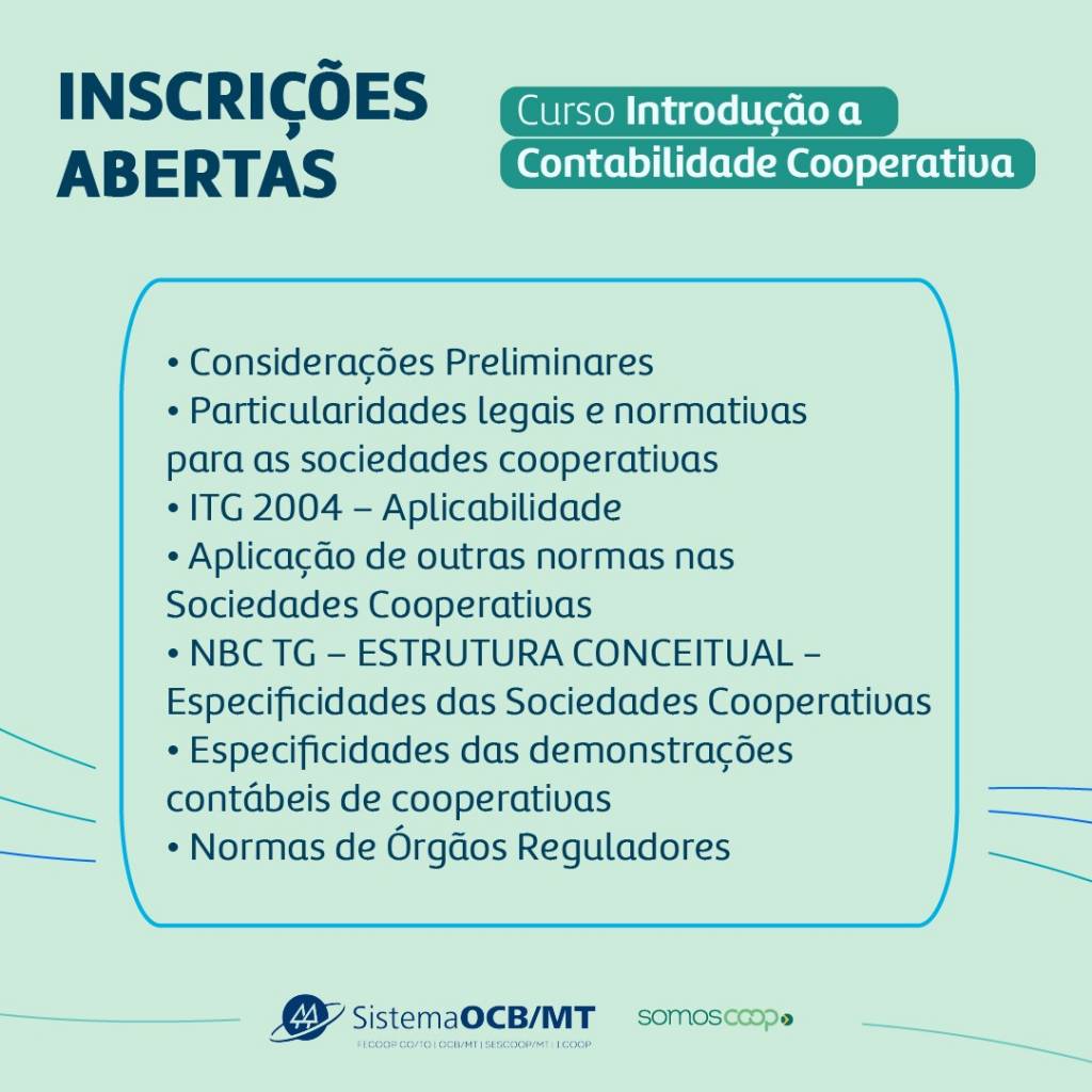 Curso Introdução a Contabilidade Cooperativa